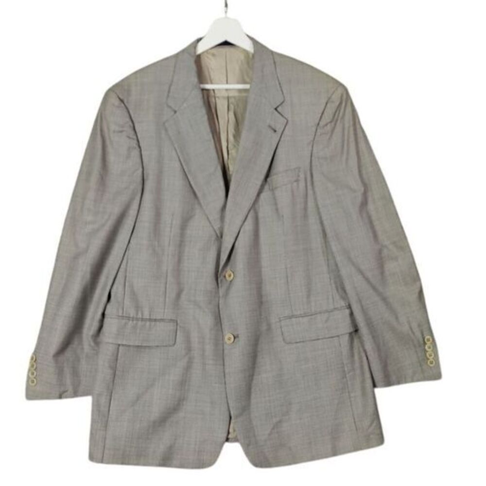 Daniel Cremieux Loro Piana Mens Old Money Wool Blazer 42R Gray Houndstooth